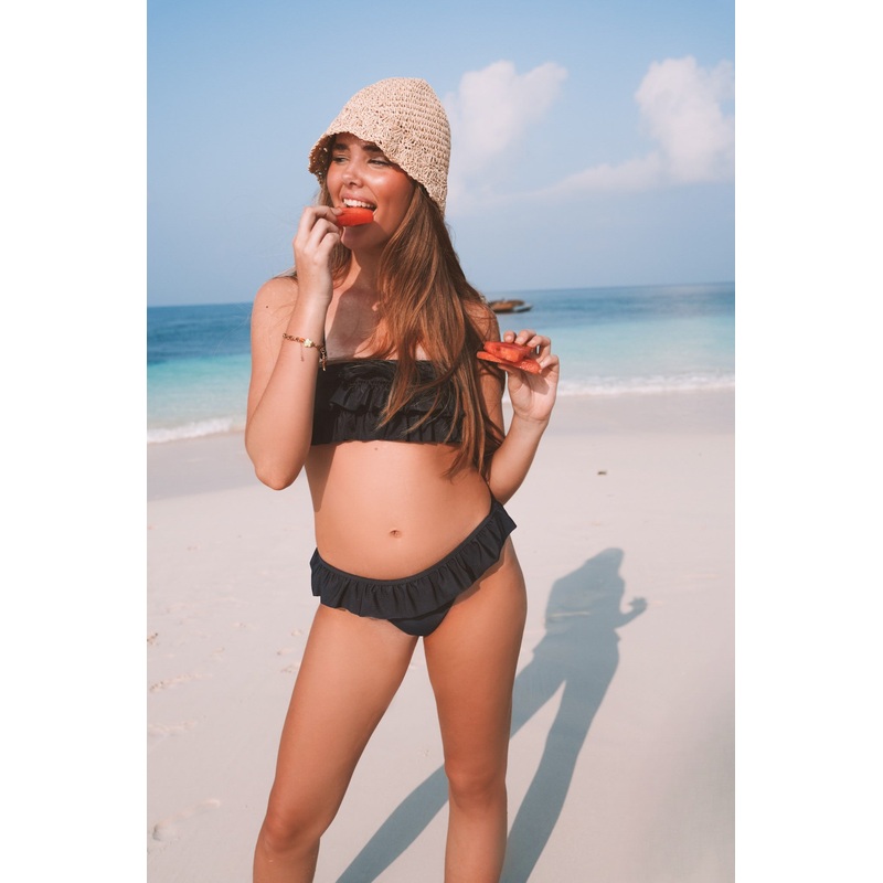 "Ruffle" bikini bottom navy