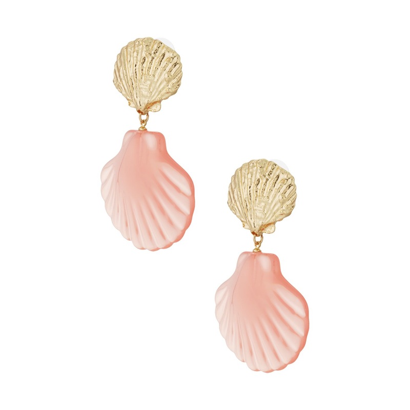 "Shell" earrings pink
