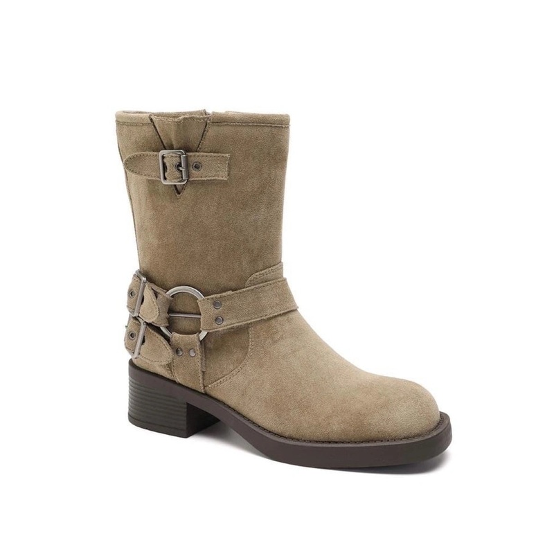 "Spring" boots taupe