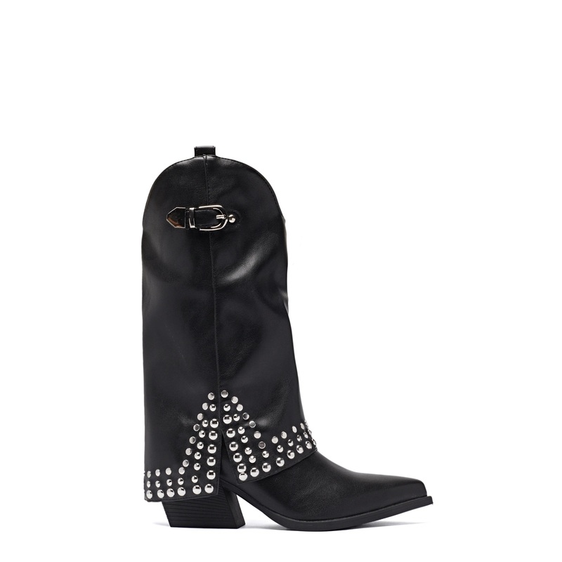 "Studded" boots black