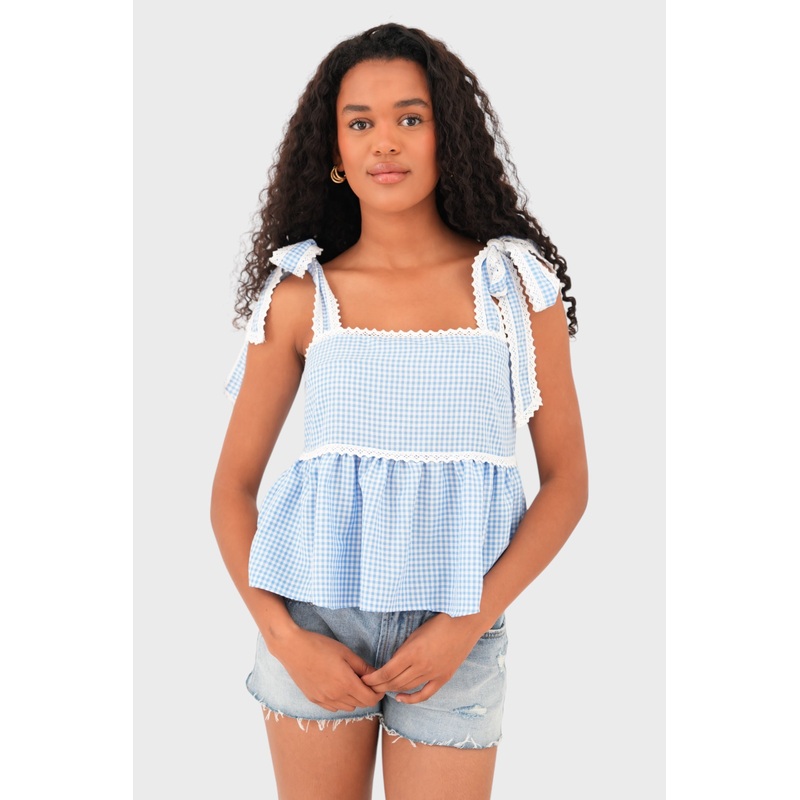"Vienna" top light blue