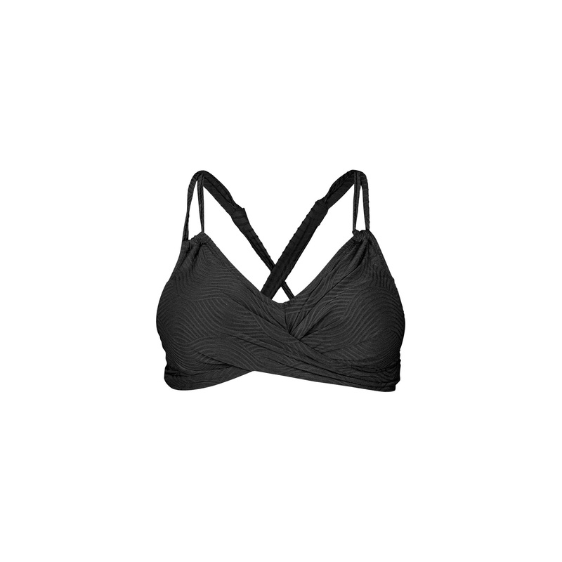 Black Cross Back Tie Top