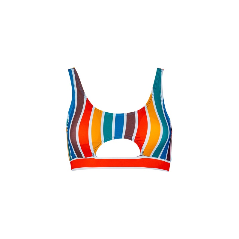 Island Cruise Scoop Front Cutout Bralette Top