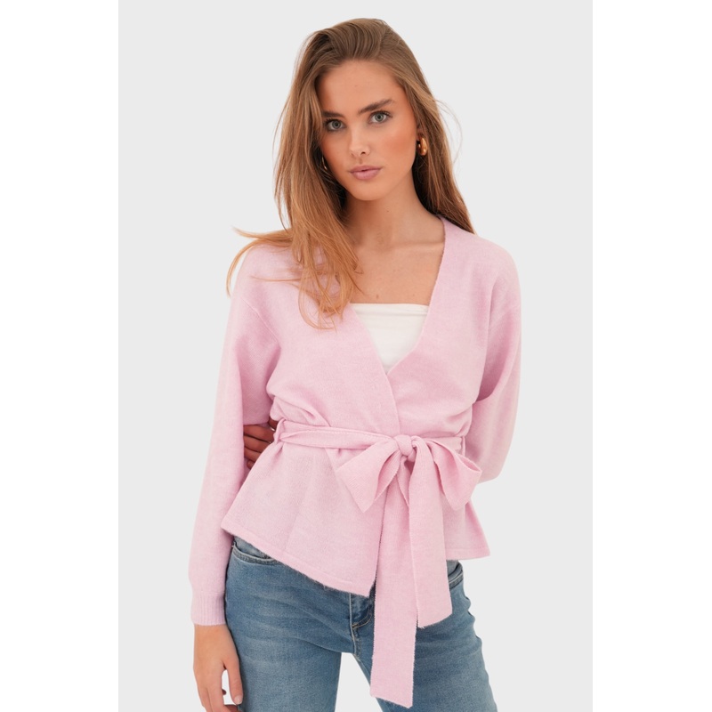"Knitted" vest pink