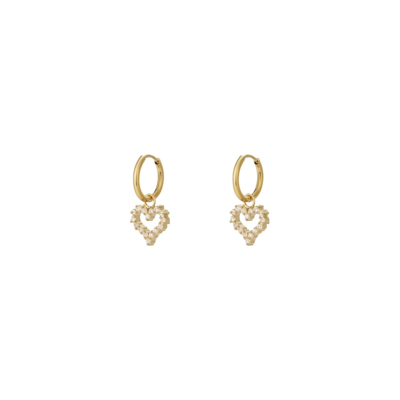 "Pearl heart" earrings