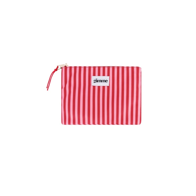 "Striped" pouch pink