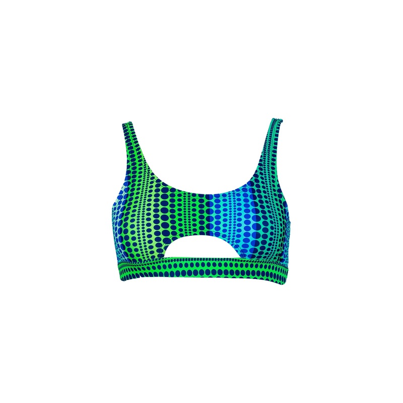 Summer Salt Scoop Front Cutout Bralette Top