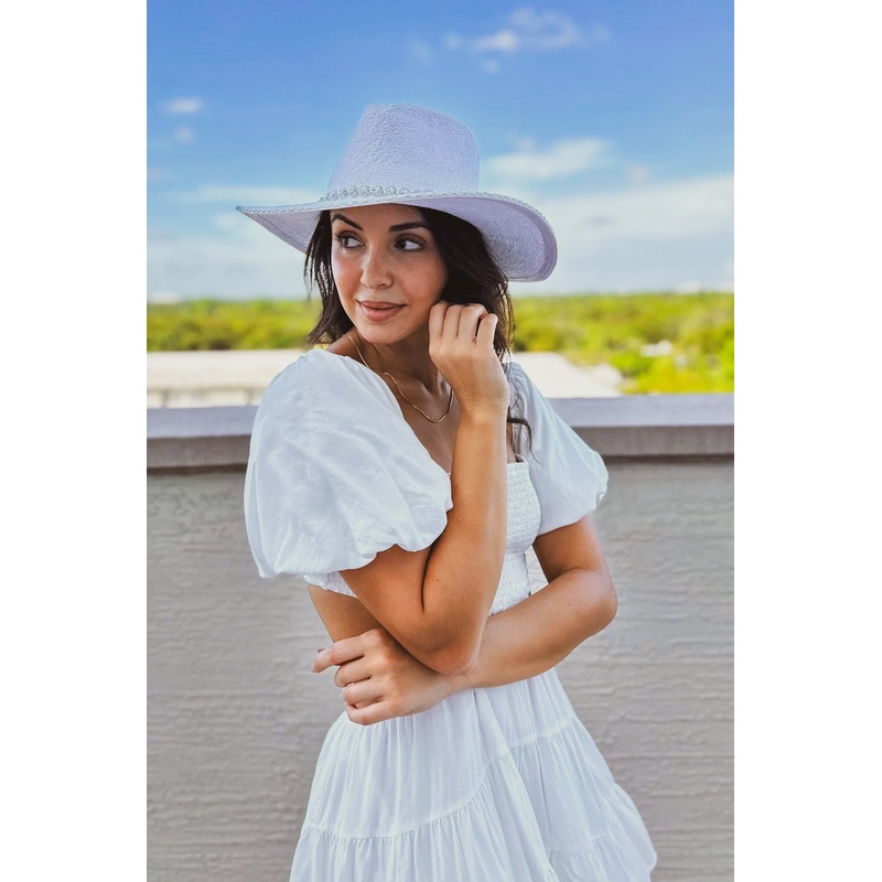 Krystal Hat in White