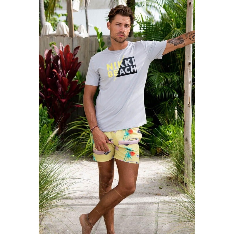 Nikki Beach Men's Grey Tee