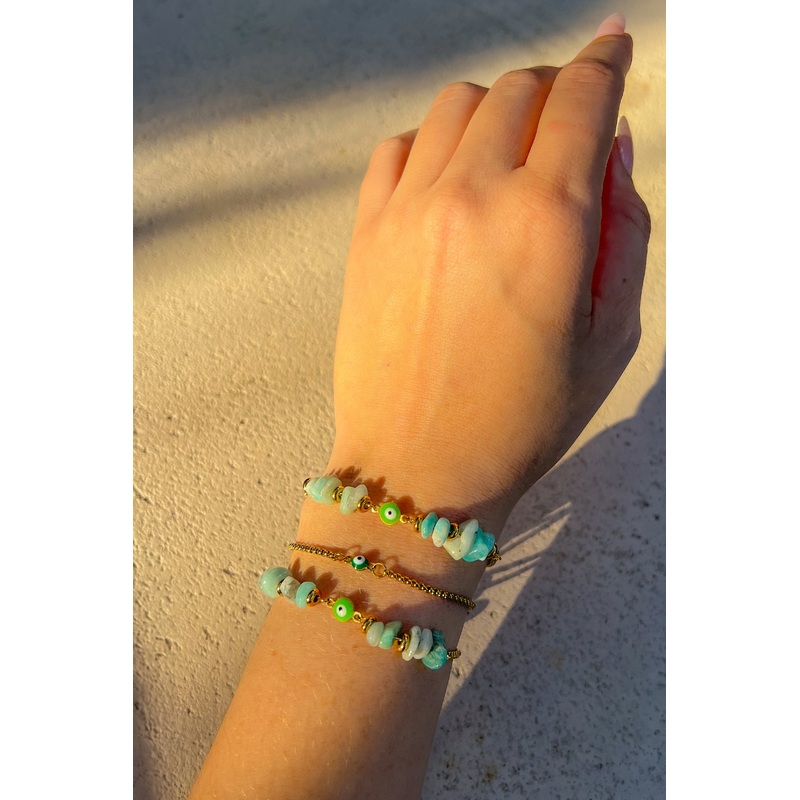Angel Eye Amazonite Blue-Green Bracelet