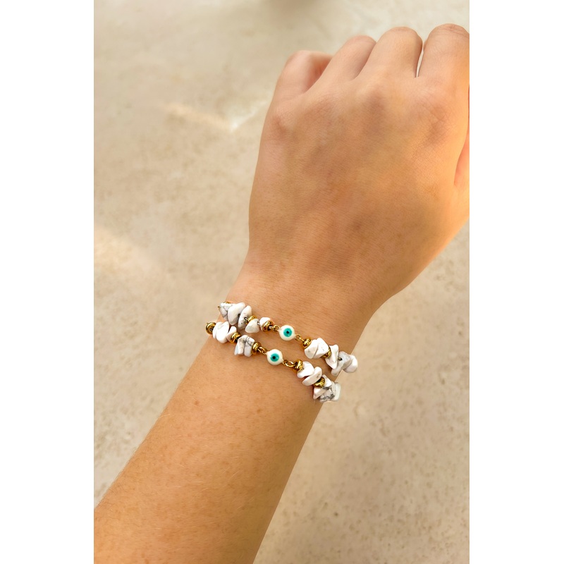 Angel Eye Howlite Bracelet
