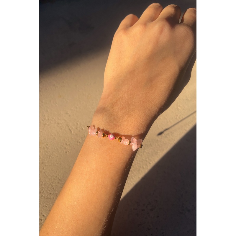 Angel Eye Rose Quartz Pink Bracelet