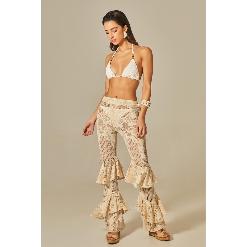 Bell Pants in Beige