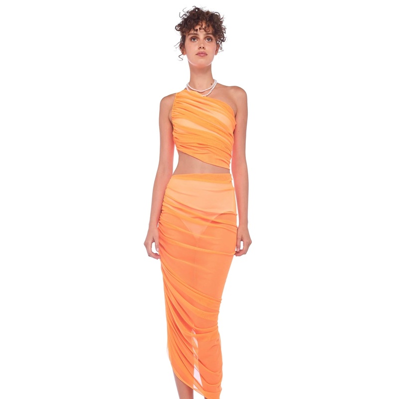 Diana Long Skirt in Orange