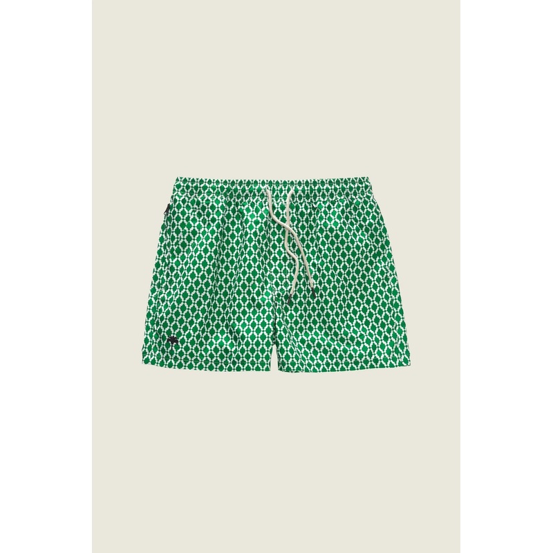 Green Tile Swim Shorts