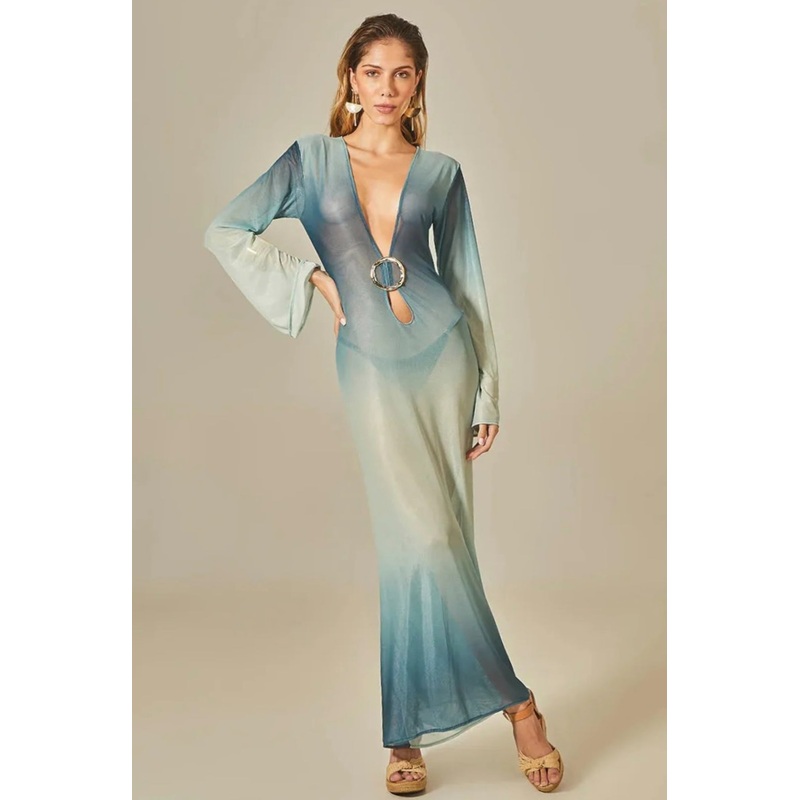Long Dress in Gradient Blue