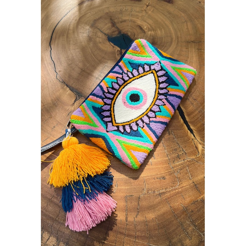 Ojito Clutch in Sun Yellow Lilac