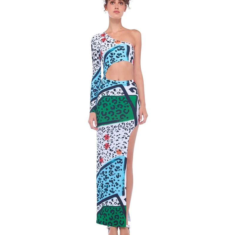 Shane Leopard Print Gown