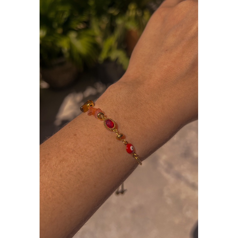 Angel Red Agate Bracelet