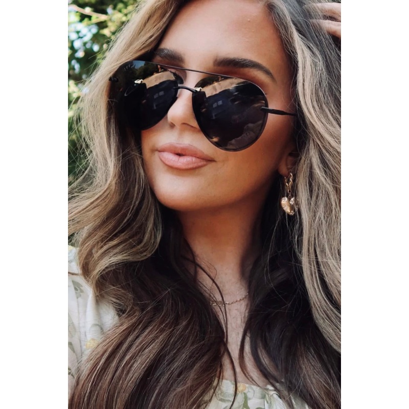 Lenox Black Grey Sunglasses