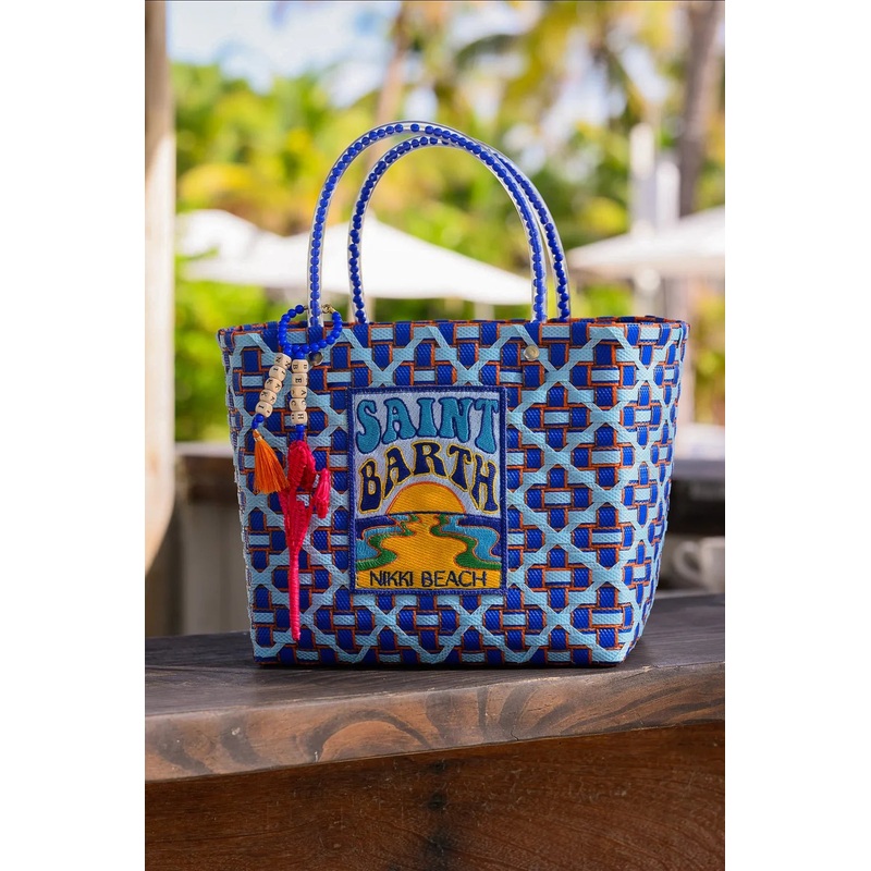 Saint Barth Dark Blue Small Zuncho Bag Nikki Beach x Mercedes Salazar Collaboration