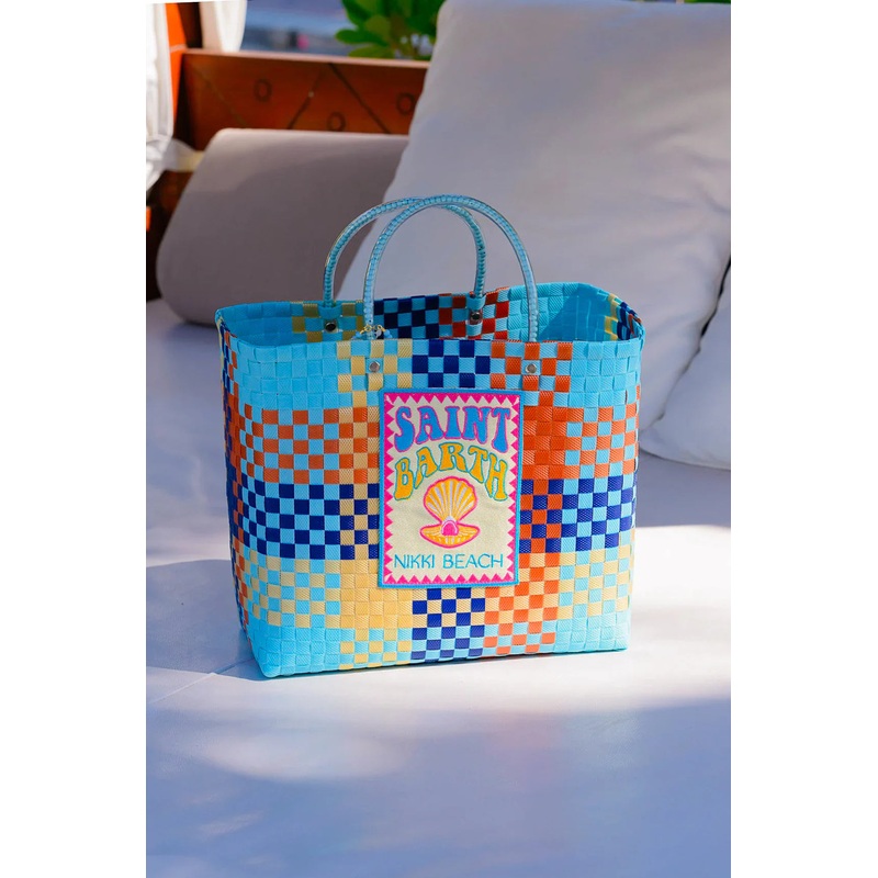Saint Barth Light Blue Small Zuncho Bag Nikki Beach x Mercedes Salazar Collaboration
