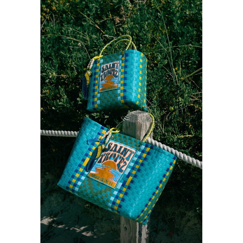 Saint Tropez Blue Zuncho Bag Nikki Beach x Mercedes Salazar Collaboration
