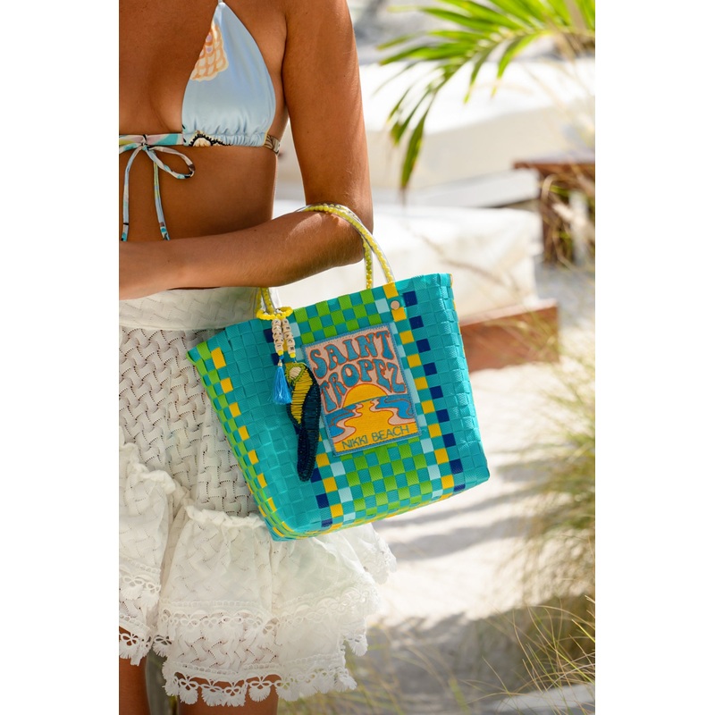 Saint Tropez Small Blue Zuncho Bag Nikki Beach x Mercedes Salazar Collaboration