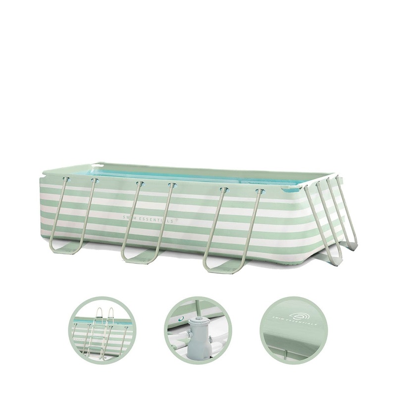 Essence | Green/White Frame Pool 400x200x100 cm including Accessories