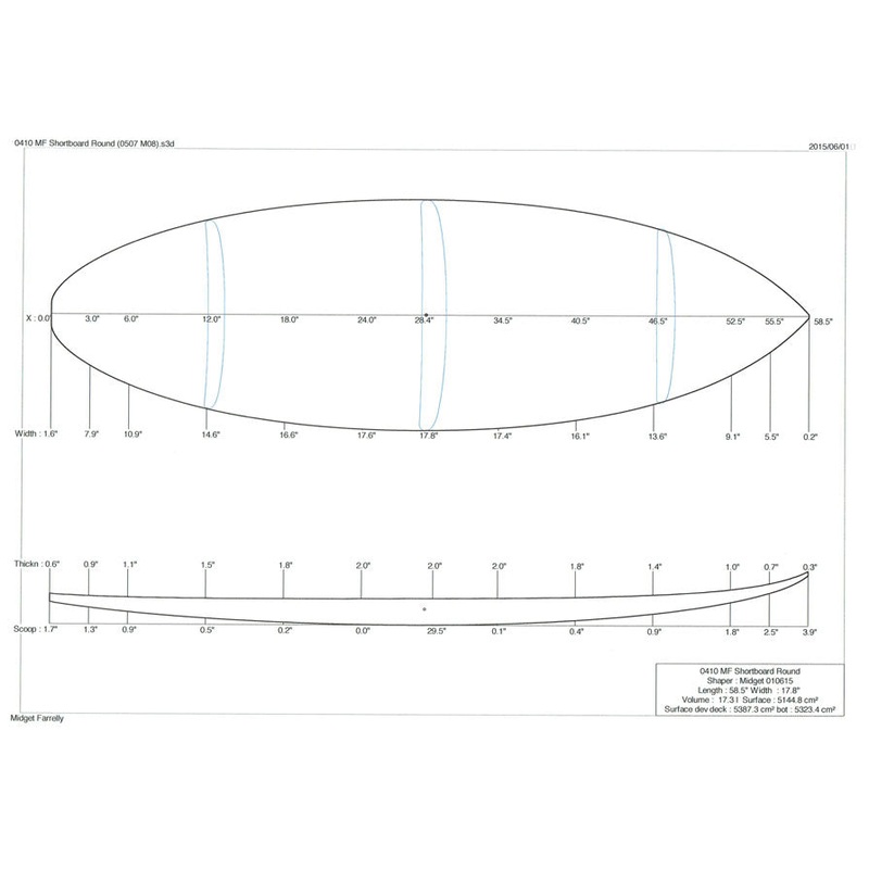 4'10" MF Shortboard Round