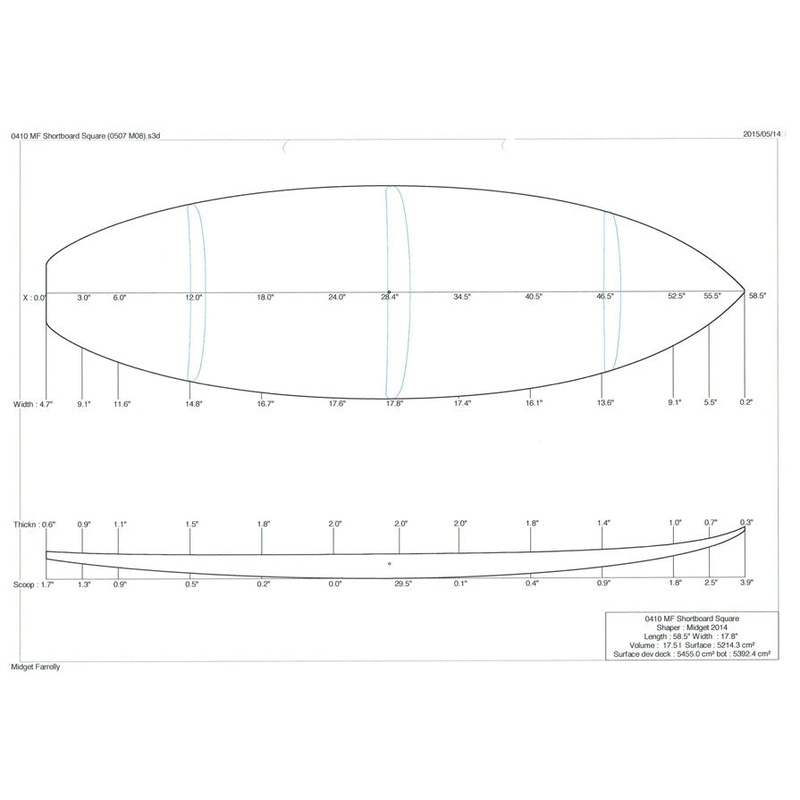 4'10" MF Shortboard Square