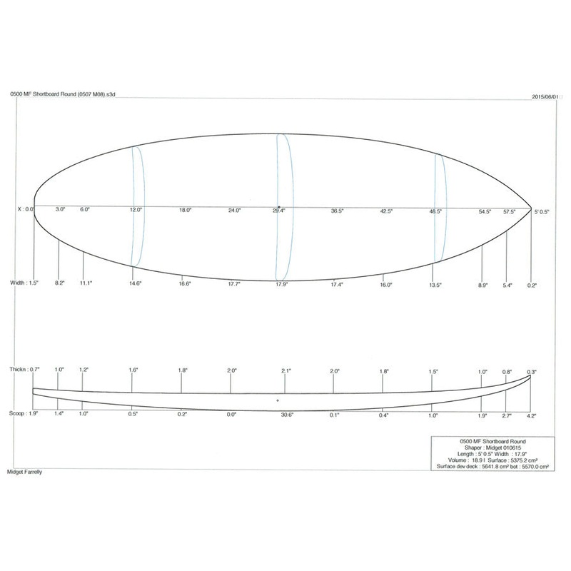 5'0" MF Shortboard Round
