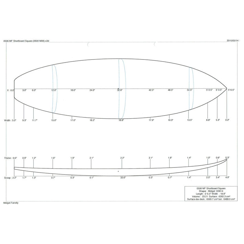 5'6" MF Shortboard Square