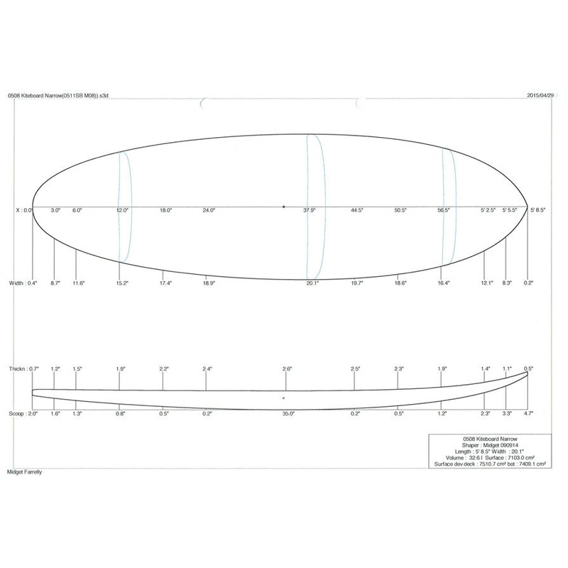 5'8" Kiteboard Narrow