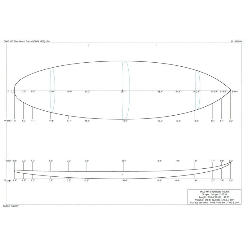 6'0" MF Shortboard Round