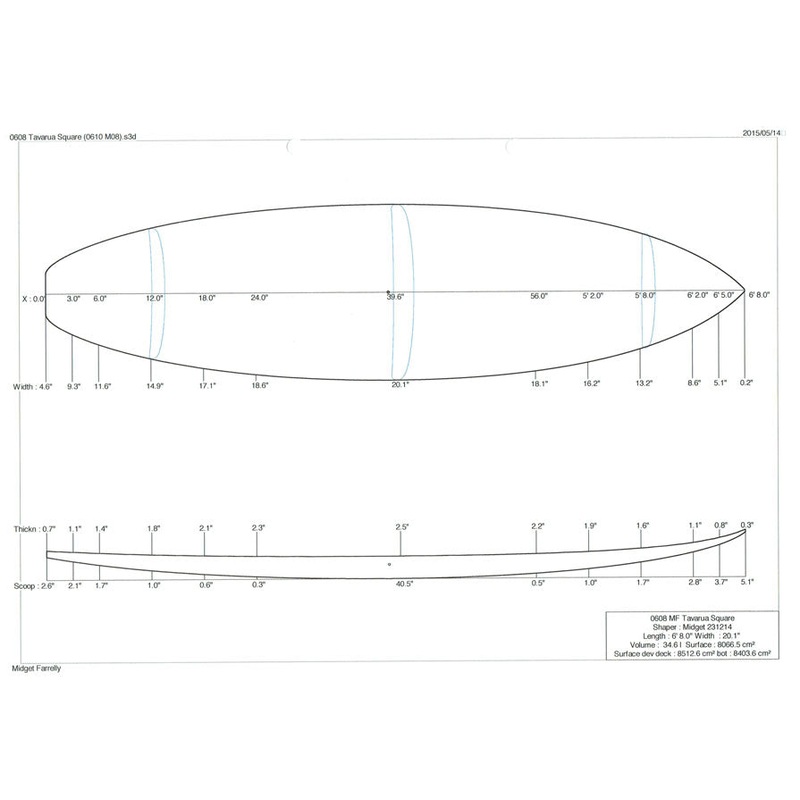 6'8" Tavarua Square Tail