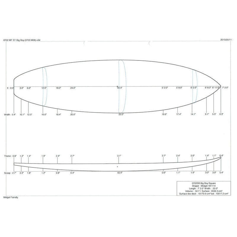 7'2" MF Big Boy Square Tail