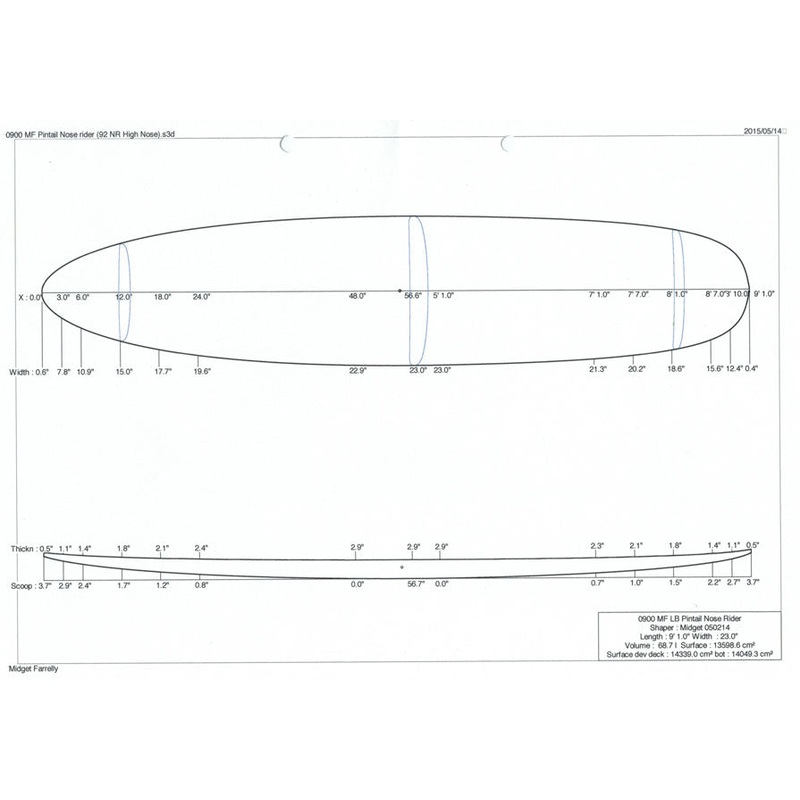9'0" MF Pintail Nose Rider