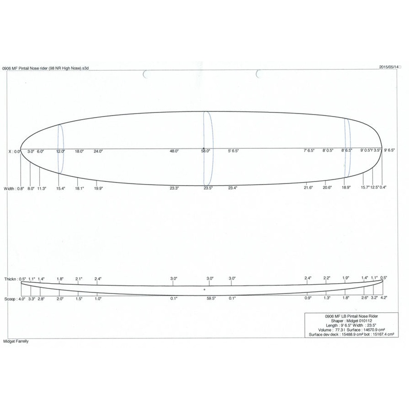 9'6" MF Pintail Nose Rider