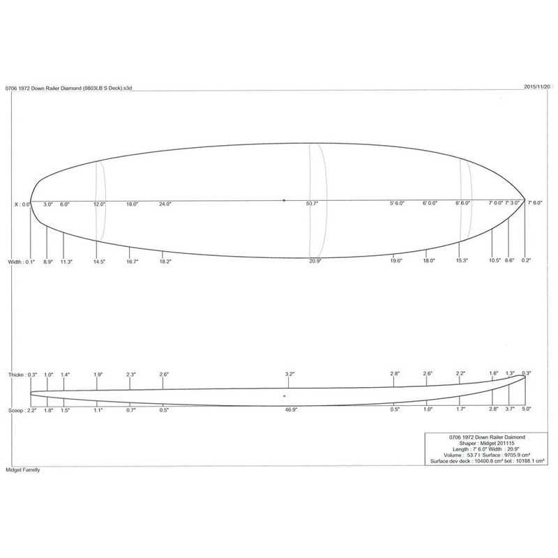7'6" Down Railer Diamond