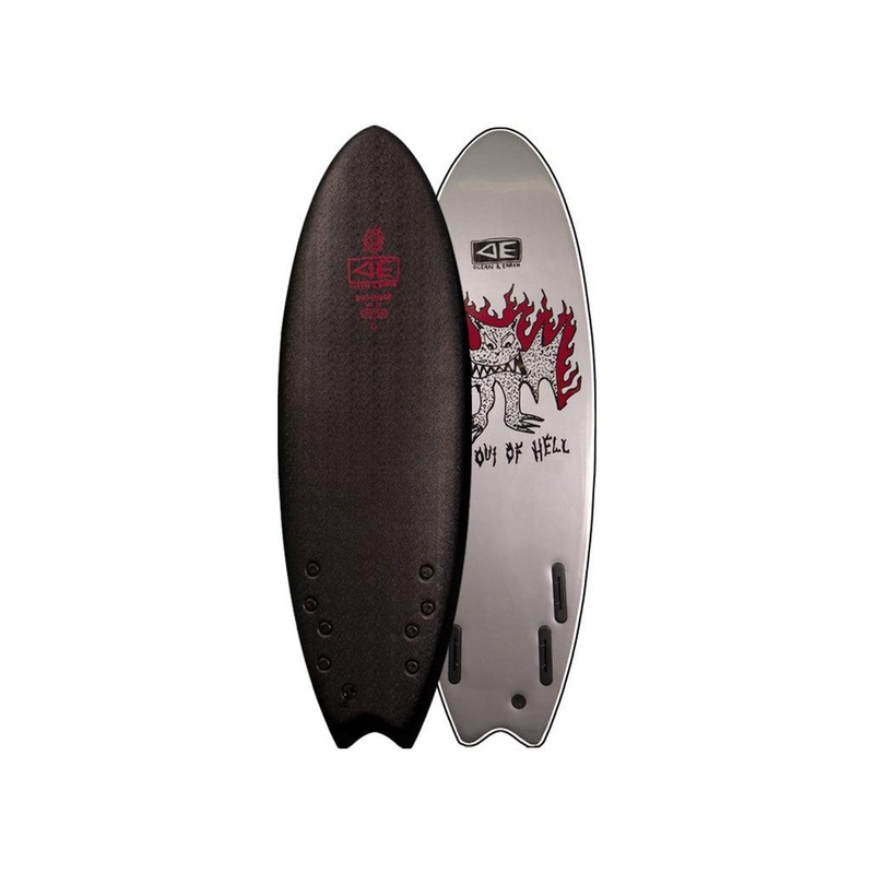 O&E Surfboard BAT Outa Hell Quad 5'6