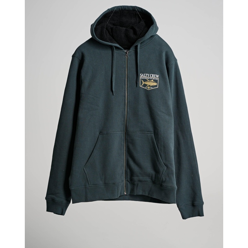 Zip Fleece Salty Crew Angler Sherpa Coal / Black