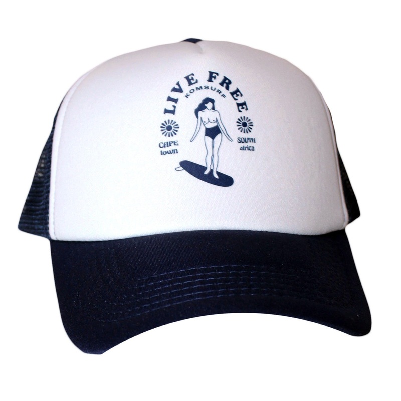 Live Free Trucker Cap -  Navy