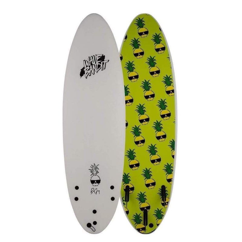 Catch Surf Wave Bandit 6'4" Performer Ben Gravy Tri Fin Foam Surfboard - White