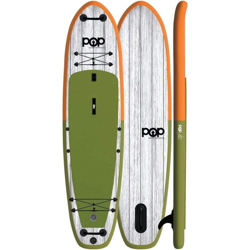 POP Board Co 11'6" El Capitn Stand Up Paddle Board Inflatable SUP - Orange/Green