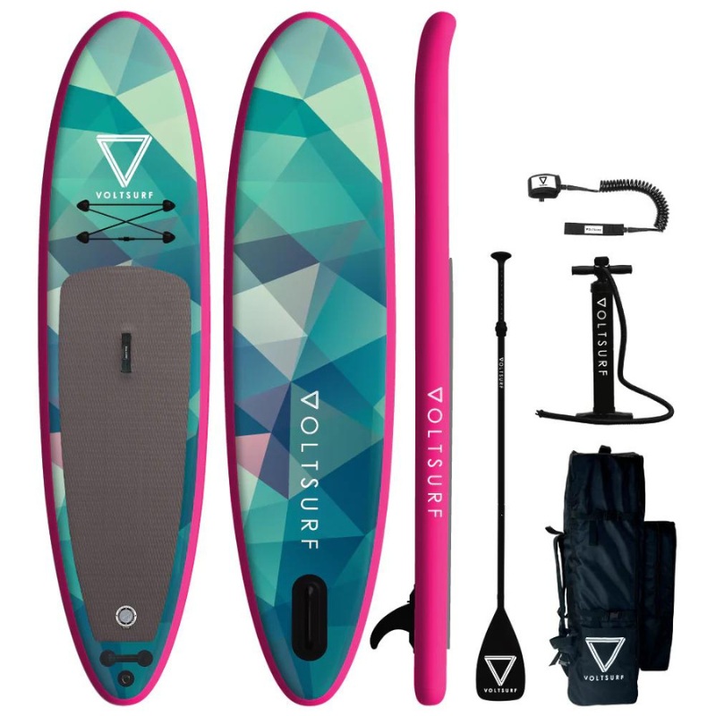 Voltsurf 110 Rover Stand Up Paddle Board Inflatable SUP - Pink Rail