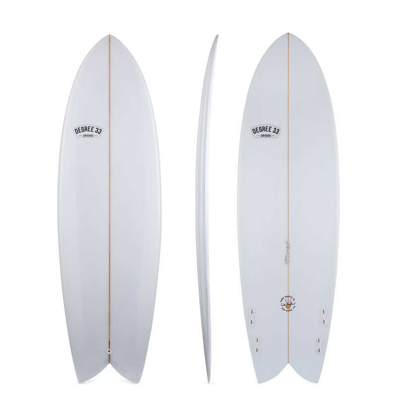 5'8" Retro Fish Surfboard (Poly)