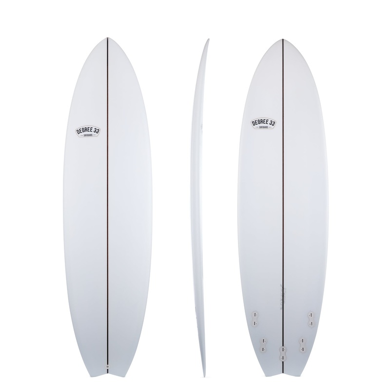 6'10" Easy Rider Fish Surfboard Darkwood Stringer (Poly)