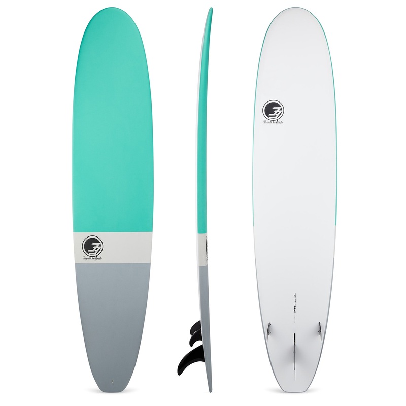 9'6" Ultimate Longboard Surfboard Aqua Dip (Hybrid Epoxy Softtop)