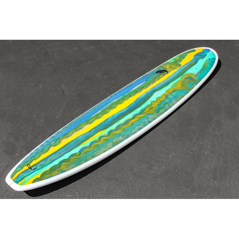 9' Ultimate Longboard Surfboard Rainbow Oside Abstract (Poly)